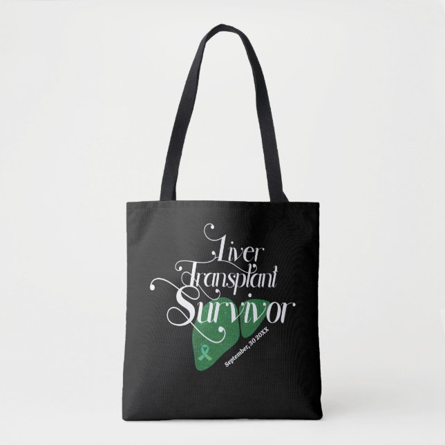 Liver Transplant Survivor Custom  Tote Bag (Front)