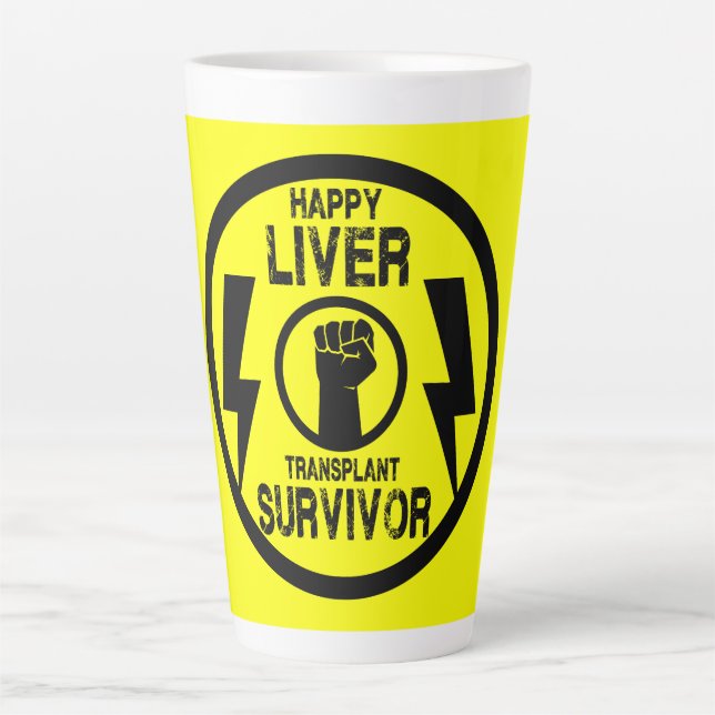 Liver Transplant Survivor Latte Mug (Front)