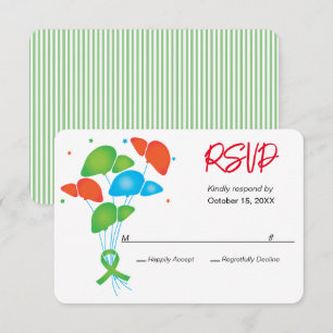 Liver-versary Balloons Customisable Party RSVP Card