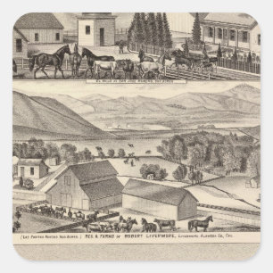 Livermore, Bardellini residences, farms, hotel Square Sticker