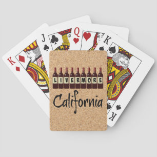 Livermore California Red Wine Bottles Tasting Fun Playing Cards