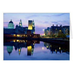 Liverpool at night, England