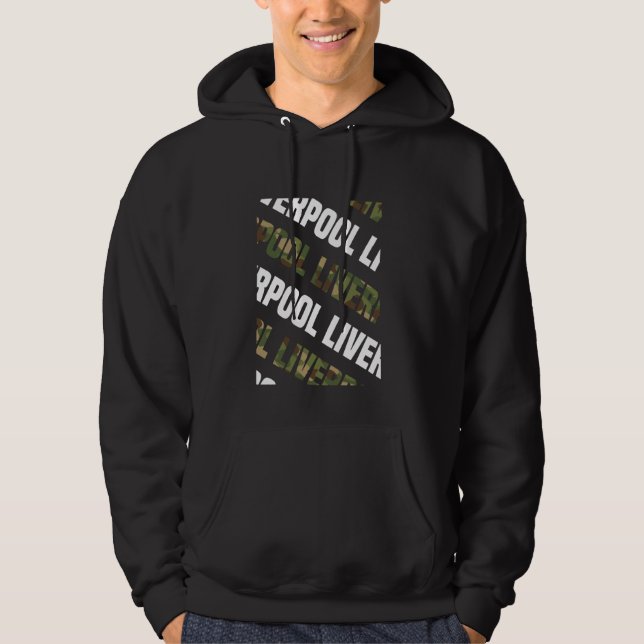 Liverpool Camo Pattern Green Camouflage Hoodie (Front)