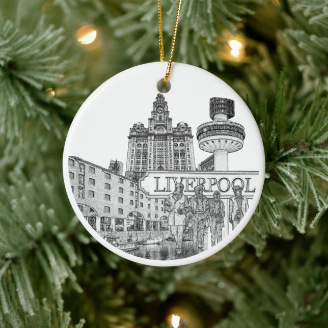 Liverpool Christmas Bauble Ceramic Ornament (Tree)