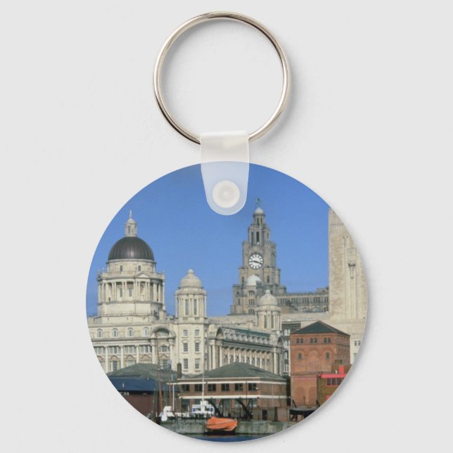 Liverpool city skyline, England, U.K. Key Ring (Front)