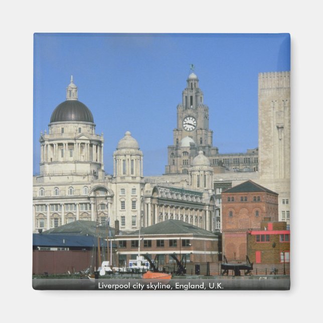 Liverpool city skyline, England, U.K. Magnet (Front)