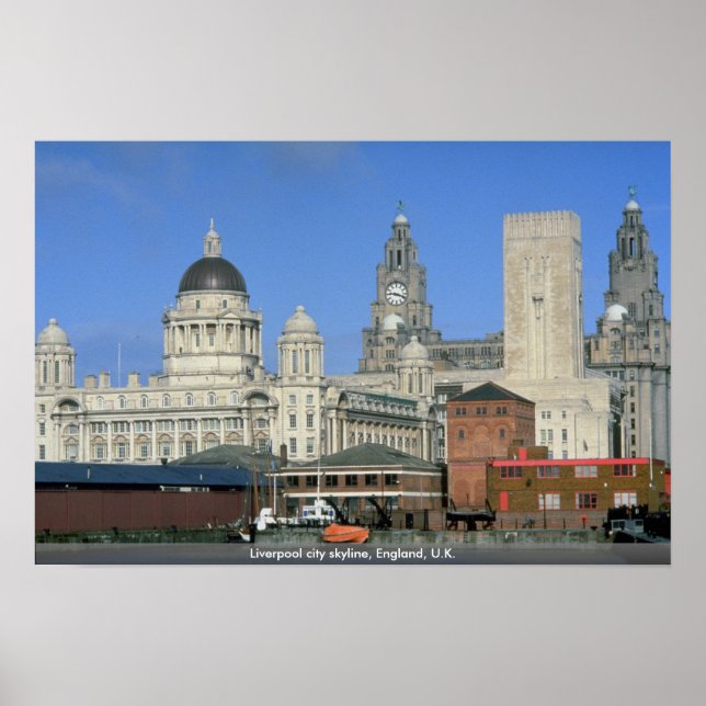 Liverpool city skyline, England, U.K. Poster (Front)