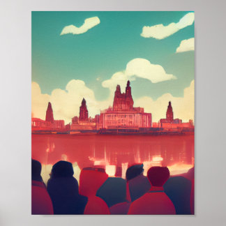 Liverpool Comics Style Poster