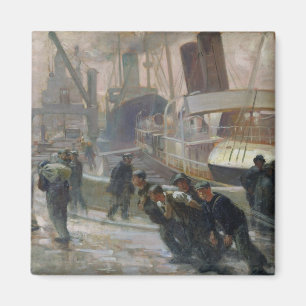 Liverpool Dockers at Dawn, 1903 Magnet