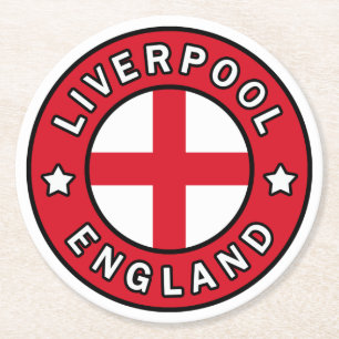 Liverpool England Round Paper Coaster
