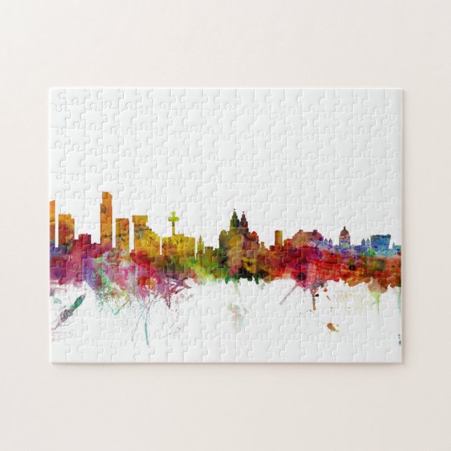 Liverpool England Skyline Jigsaw Puzzle (Horizontal)