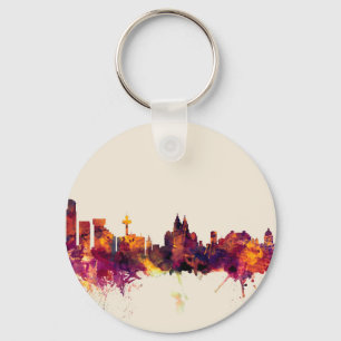 Liverpool England Skyline Key Ring