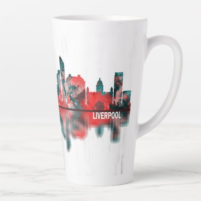 Liverpool England Skyline Latte Mug (Right)