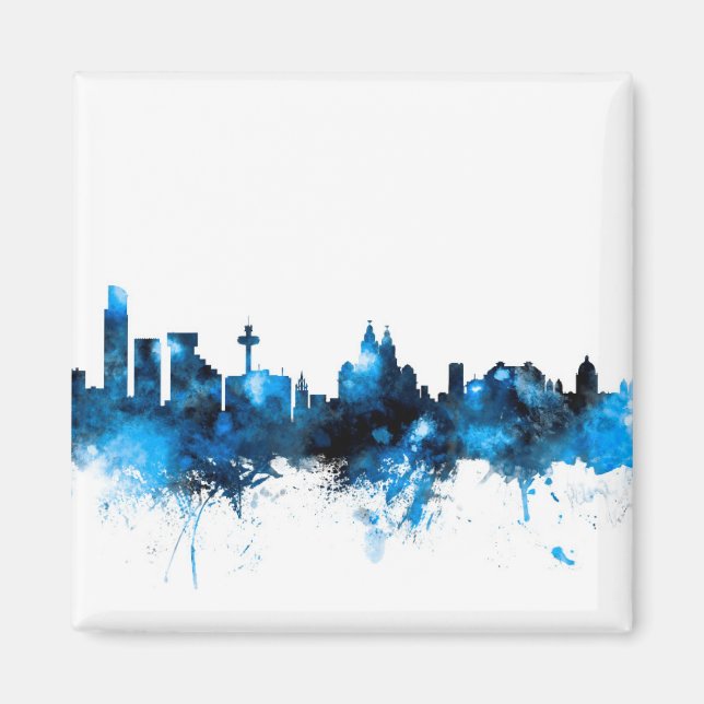Liverpool England Skyline Magnet (Front)
