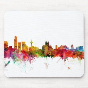 Liverpool England Skyline Mouse Pad