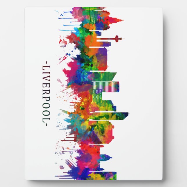 Liverpool England Skyline Plaque (Front)