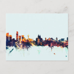 Liverpool England Skyline Postcard