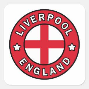 Liverpool England Square Sticker
