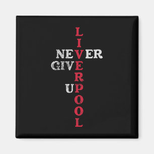 Liverpool England Uk Soccer Footll Fans Distressed Magnet