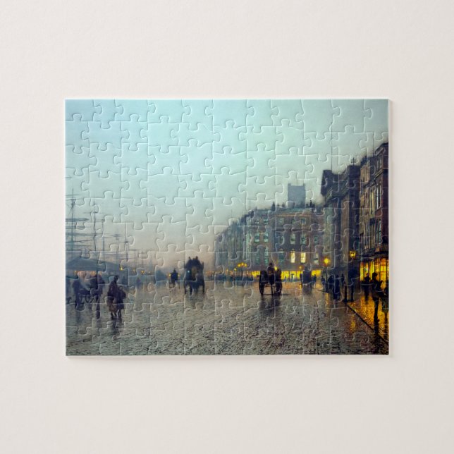 Liverpool from Wapping vintage painting Jigsaw Puzzle (Horizontal)