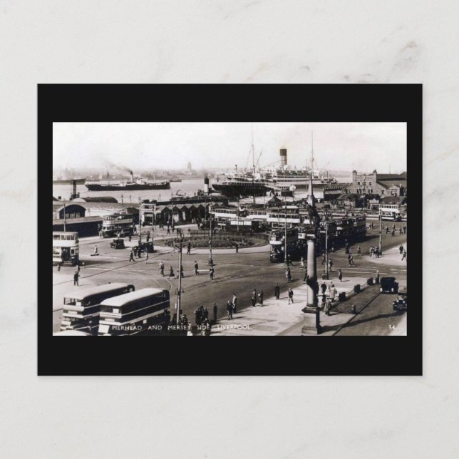 Liverpool, Pierhead Postcard (Front)