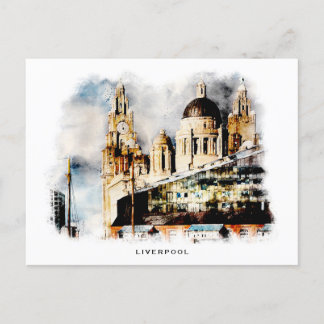 Liverpool Postcard in watercolour design