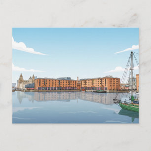 Liverpool Royal Albert Dock view postcard
