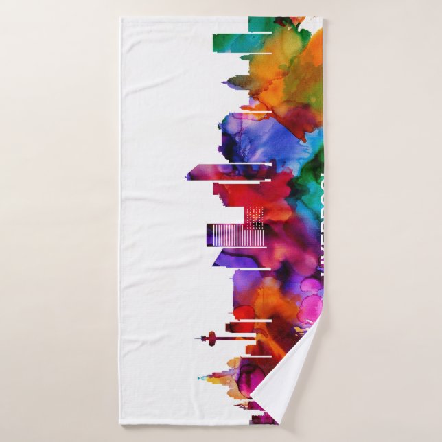 Liverpool Skyline Bath Towel (Bath Towel)