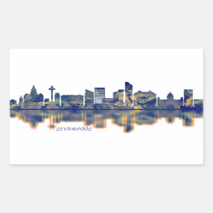 Liverpool Skyline Rectangular Sticker
