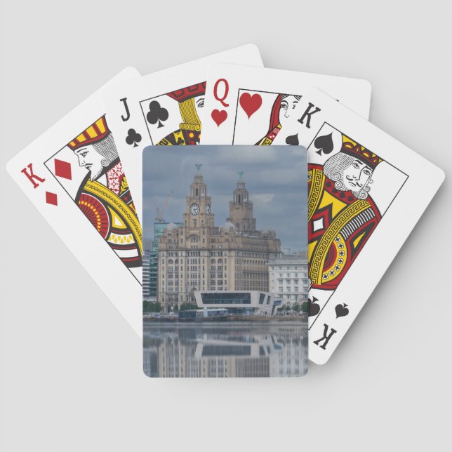 Liverpool Skyline Reflection Playing Cards (Back)