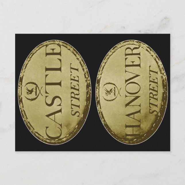 Liverpool Street Signs : Circa early 1800s Postcard (Front)