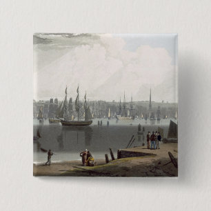 Liverpool, taken from the opposite side of the riv 15 cm square badge