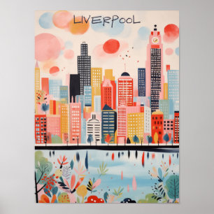 Liverpool Travel City Wall Art Painting Aesthetic