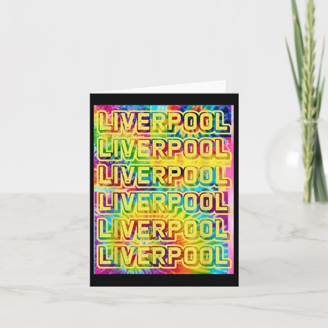 Liverpool Uk City Shirt World Travel Gift Men Wome Card (Front)