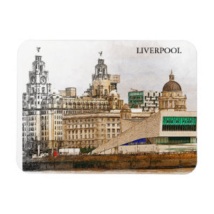 Liverpool United Kingdom City View Magnet