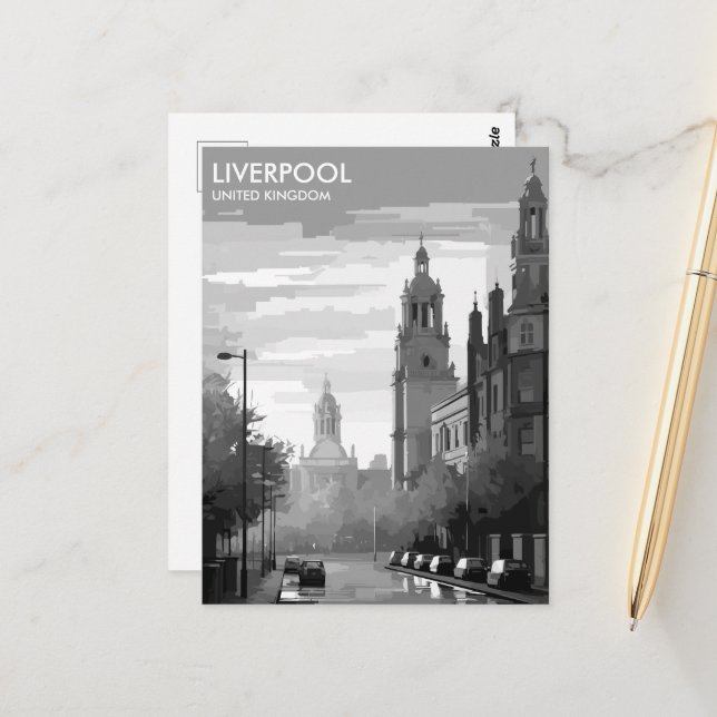 Liverpool United Kingdom Travel Postcard (Front/Back In Situ)