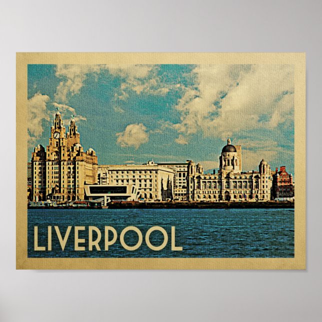 Liverpool Vintage Travel Poster (Front)