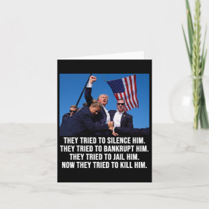 Lives Donald Trump Mug Shot - Never Surrender  Card