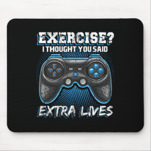 Lives Funny Video Game Controller Retro Gamer Boys Mouse Pad
