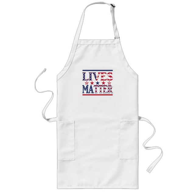 Lives Matter - American Flag Long Apron (Front)