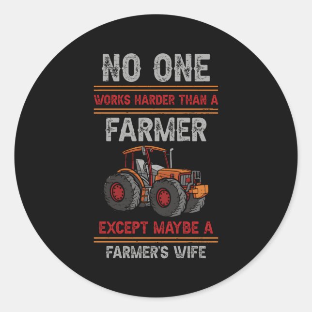 Livestock Farm Farmer Herd Classic Round Sticker (Front)