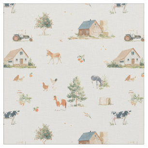 Livestock farmhouse - Donkey on the farm  Fabric