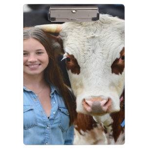 Livestock Show Cow Photo Customise Clipboard
