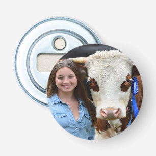 Livestock Show Cow Photo Customize Bottle Opener