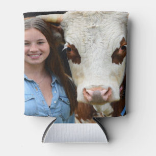 Livestock Show Cow Photo Customize Can Cooler