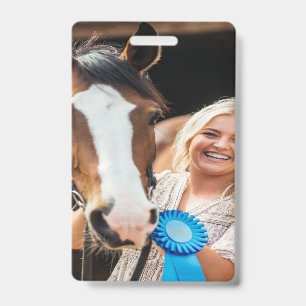 Livestock Show Horse Photo Customise ID Badge