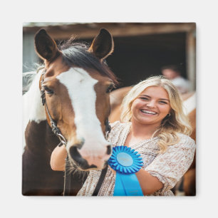 Livestock Show Horse Photo Customize Magnet