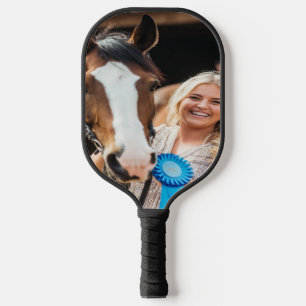Livestock Show Horse Photo Customize Pickleball Paddle