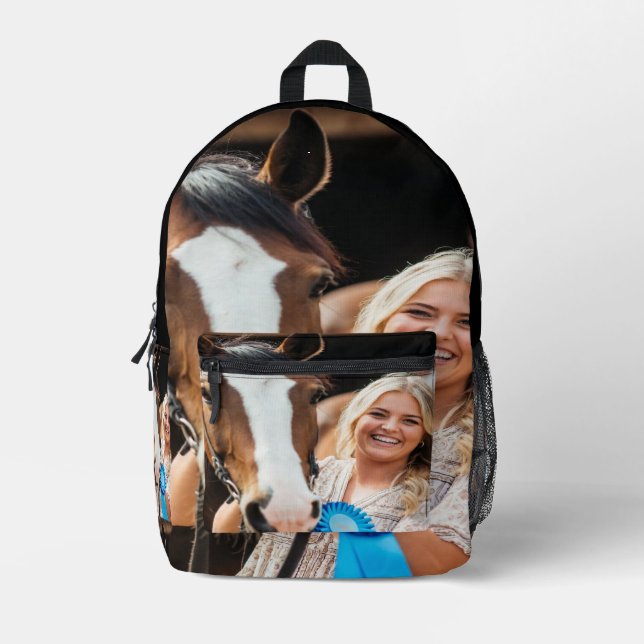 Livestock Show Horse Photo Customize Printed Backpack (Front)