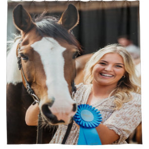 Livestock Show Horse Photo Customize Shower Curtain